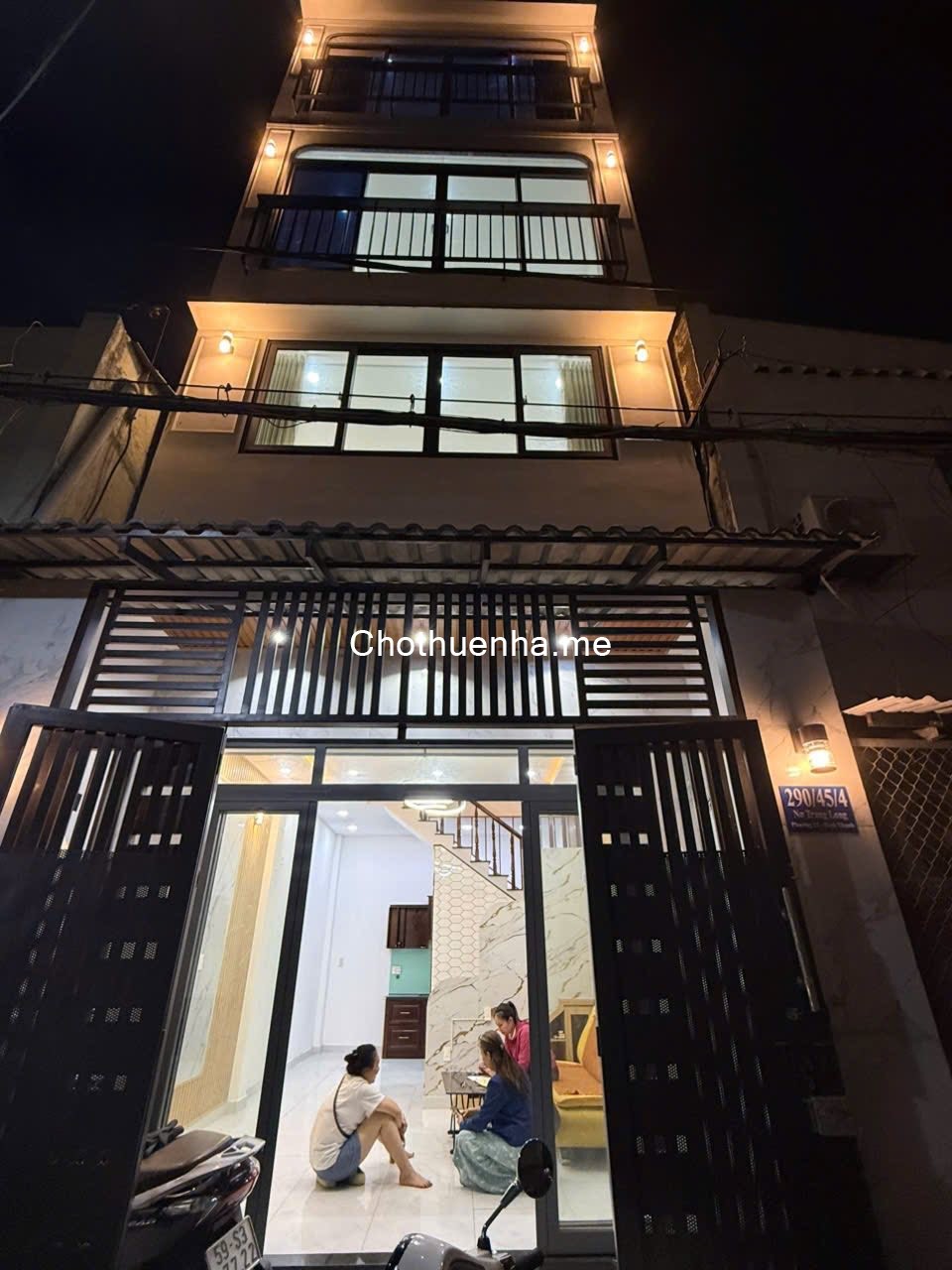 Cho thuê nhà hẻm xe hơi Nơ Trang Long – Quận Bình Thạnh - 1 trệt 3 lầu + sân thượng