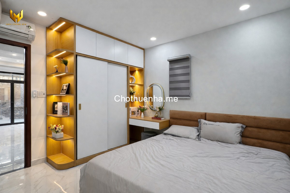 Cho Thuê Nhà Nguyên Căn Mới 100% Lê Quang Định Bình Thạnh - 3PN, Full nội thất, Hẻm xe hơi