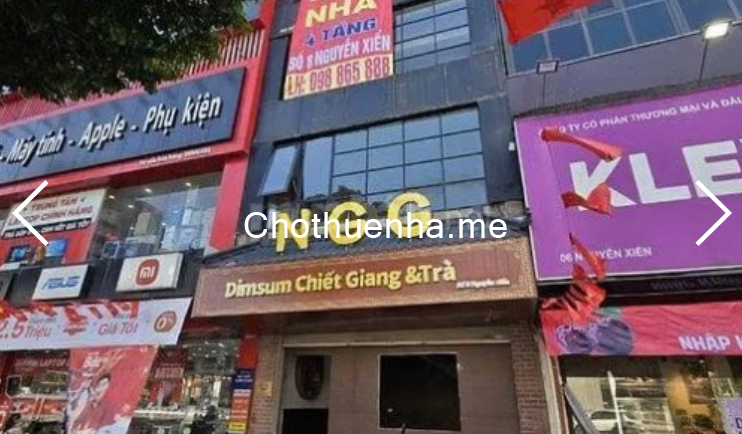 Cho thuê nhà 4 tầng – Mặt tiền đẹp – Vị trí đắc địa ngã tư Nguyễn Xiển – Nguyễn Trãi