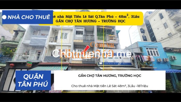 Cho thuê nhà GẦN CHỢ TÂN HƯƠNG 144m²- NGANG 8M