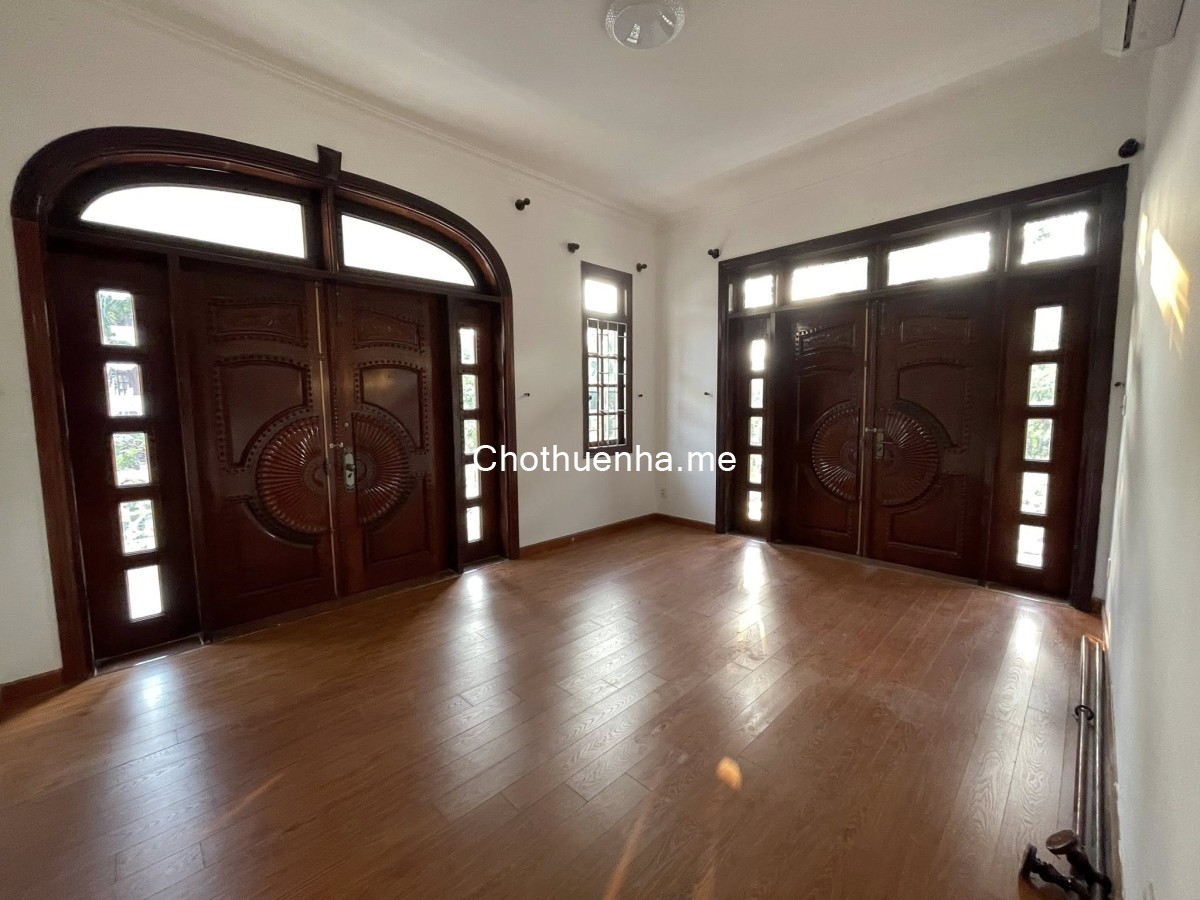 Cho Thuê Villa Nguyễn Văn Hưởng - Sân Rộng - Khu Kim Sơn Thảo Điền - 1 trệt 2 lầu - 9pn - 8wc