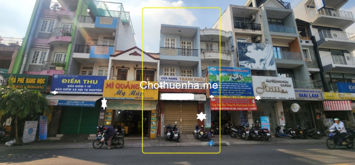 Cho thuê nhà Mặt Tiền Trương Vĩnh Ký q.Tân Phú 80m², 2Lầu - CẠNH NGÃ TƯ - 22Triệu