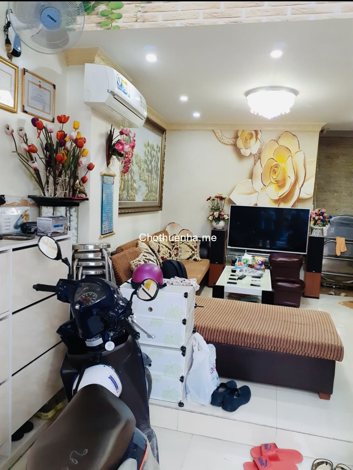 Nhà nguyên căn hẻm nhựa 8m thông Lê Trọng Tấn 4 lầu 12tr/tháng