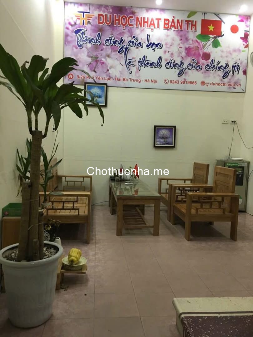 Cho thuê nhà riêng 4 tầng mặt ngõ số 9/26 Yên Lạc, Vĩnh Tuy, Hai Bà Trưng, HN