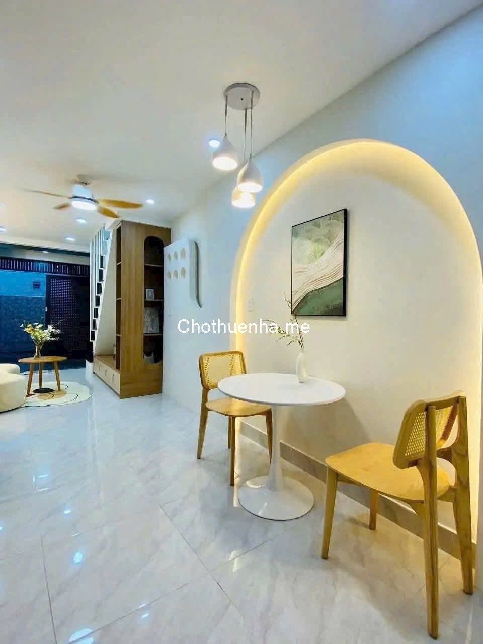 Cho thuê nhà nguyên căn hẻm xe hơi Lê Đức Thọ, Trệt + lầu, 2PN, full nội thất mới 100%