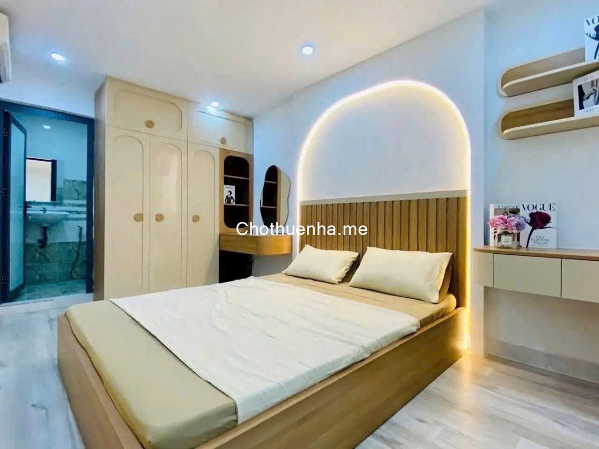 Cho thuê nhà nguyên căn hẻm xe hơi Lê Đức Thọ, Trệt + lầu, 2PN, full nội thất mới 100%