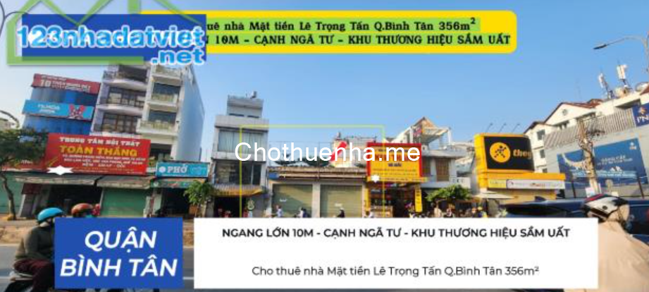 Cho thuê nhà Mặt tiền Phạm Đăng Giảng Q.Bình Tân 270m² - NGANG 9M - NGAY CHỢ