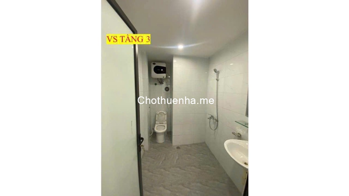 Cho thuê nhà ngõ Ao Dài, Đê Tô Hoàng, 25m² x 4 tầng, 3 phòng ngủ, 3 vệ sinh, 8 Triệu