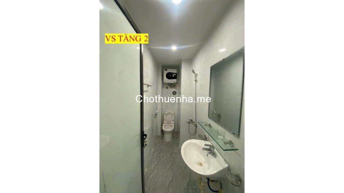 Cho thuê nhà ngõ Ao Dài, Đê Tô Hoàng, 25m² x 4 tầng, 3 phòng ngủ, 3 vệ sinh, 8 Triệu