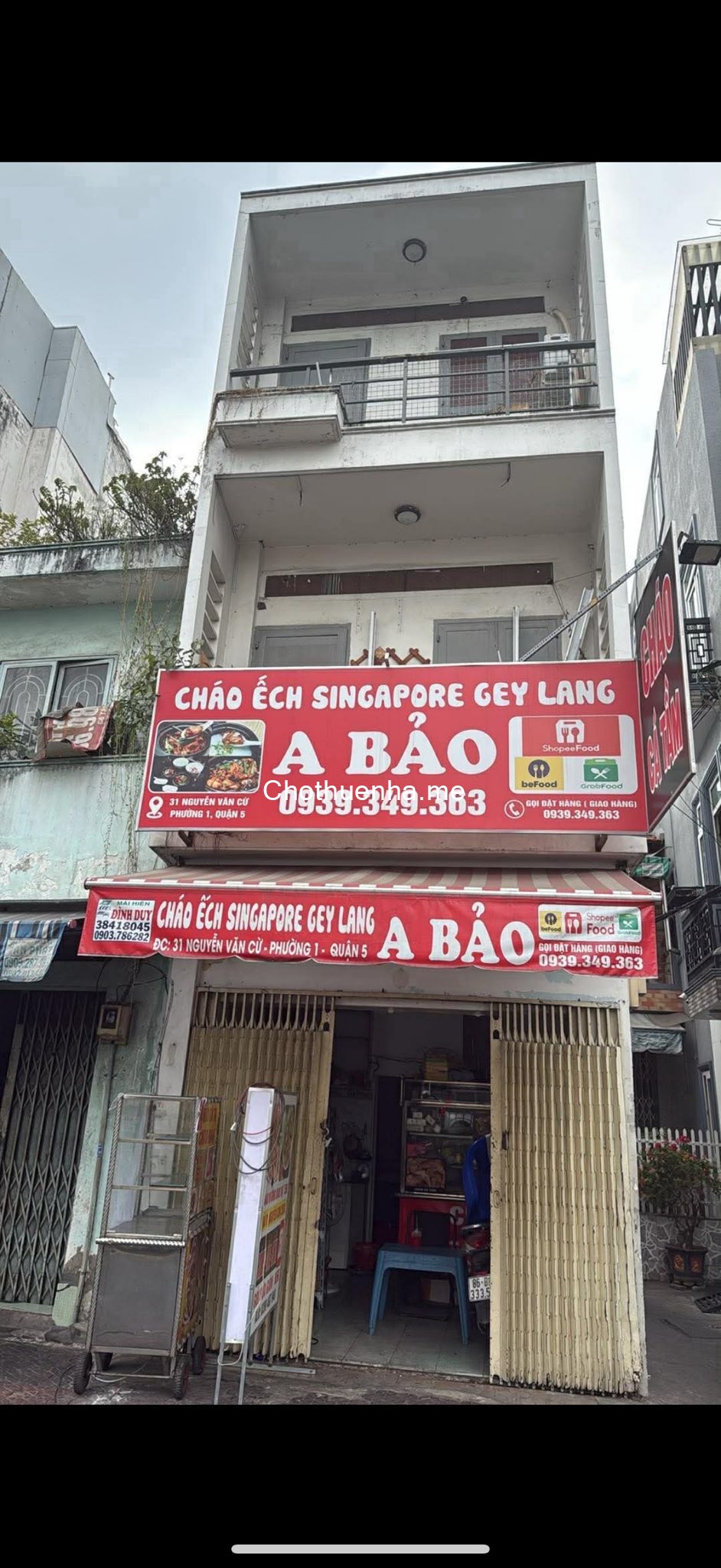 Cho thuê nhà nguyên căn ngay mặt tiền Nguyễn Văn Cừ, Phường 1, Quận 5, 10tr/ tháng