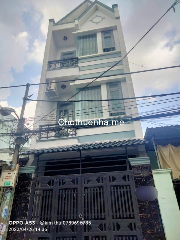 Cho thuê nhà nguyên căn: 1 Trệt 2 Lầu Và ST , Lê Văn Quới