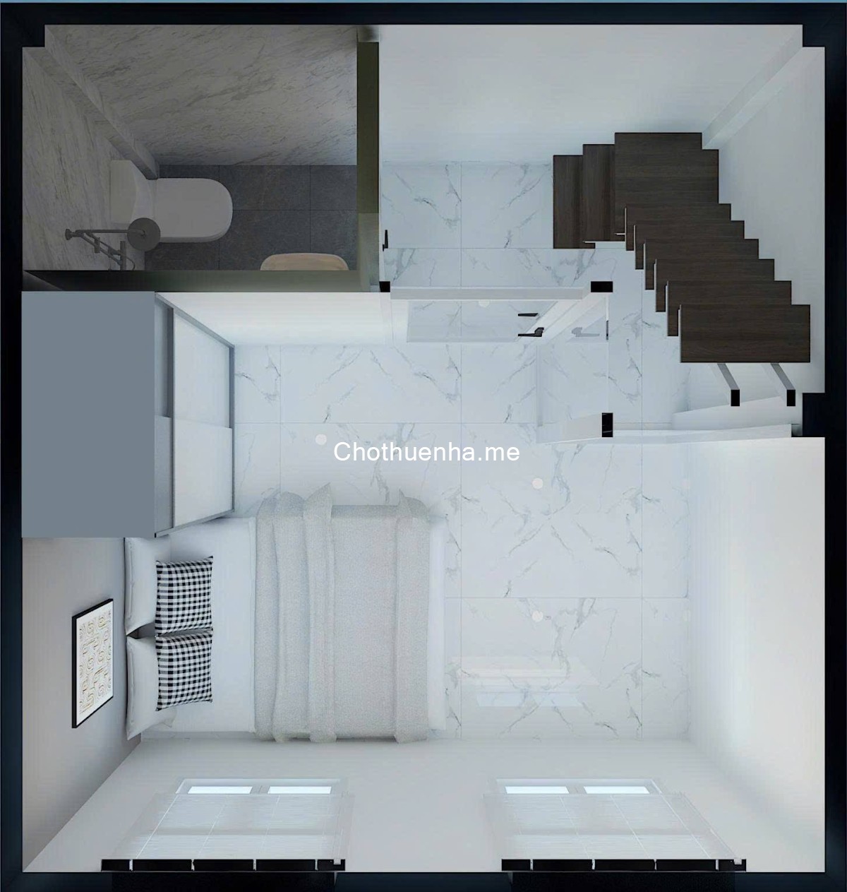 Cho thuê nhà Nguyễn Trãi, P.2, Q.5 – hẻm 3m, chỉ vài bước ra mặt tiền