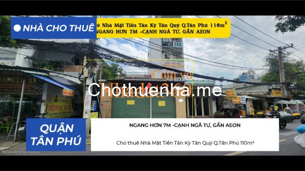 Cho thuê nhà mặt tiền Lê Cao Lãng q.Tân Phú, 70m², 2TẦNG, 15Triệu