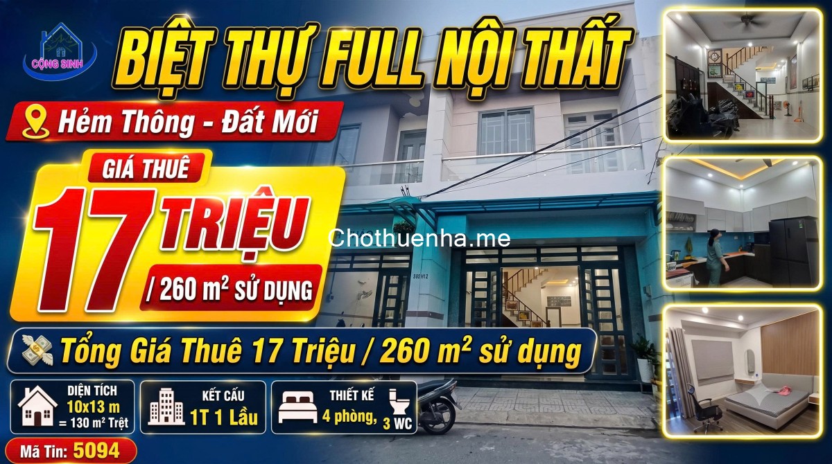  BIỆT THỰ FULL NỘI THẤT – CHỈ XÁCH VALI VÀO Ở