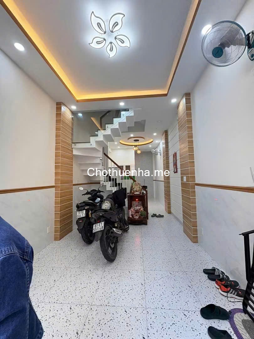 CHO THUÊ NHÀ MỚI HXH ÂU CƠ, P.BẢY HIỀN, TÂN BÌNH - 4 TẦNG - 4PN - 12 TRIỆU