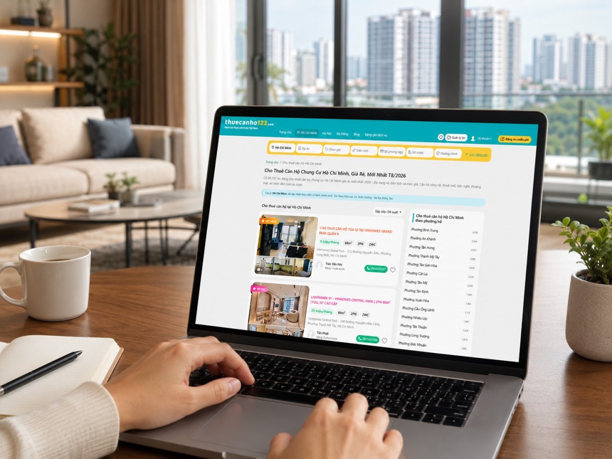 Thuê căn hộ TPHCM uy tín tại Thuecanho123.com