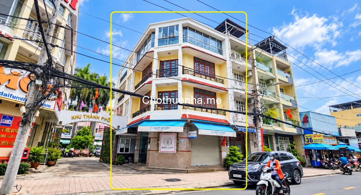 Cho thuê nhà 2 Mặt Tiền Nguyễn Hữu Tiến 108m², 4TẦNG-GẦN AEON, ĐH CÔNG THƯƠNG