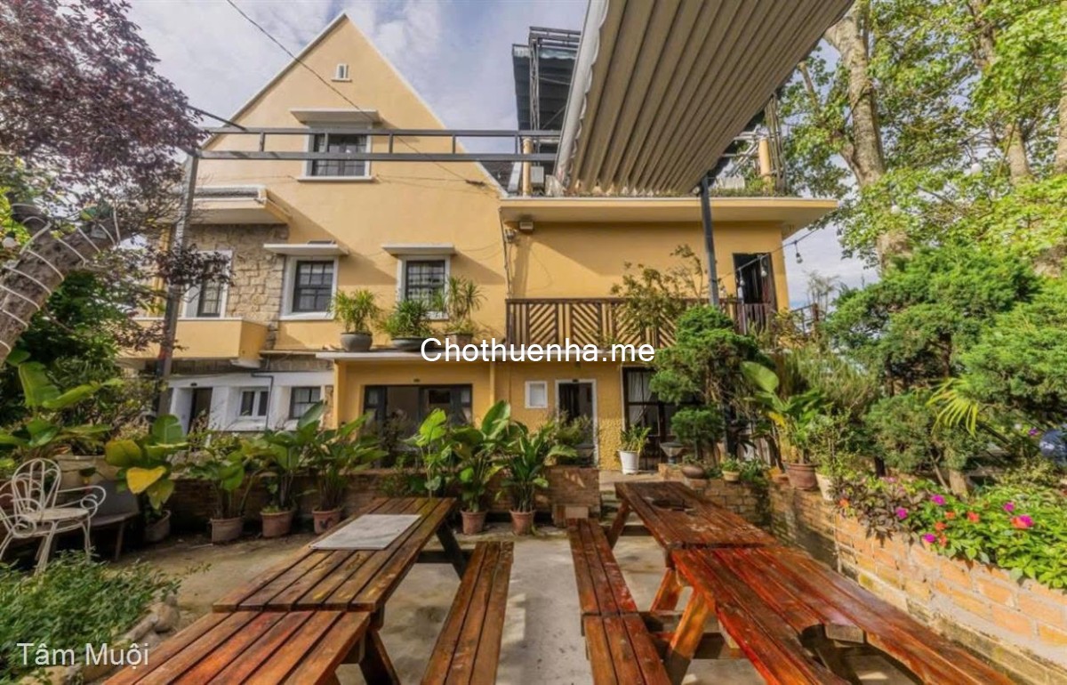 Cho thuê villa 23 phòng sân vườn rộng giá 50 triệu mặt tiền đường Hùng Vương Đà Lạt Lâm Đồng